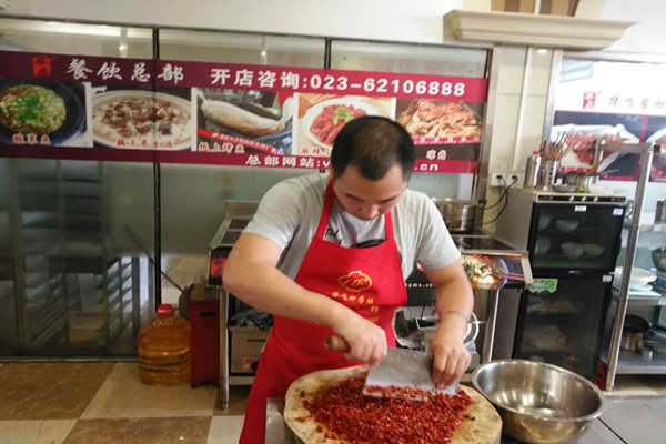 刀削面技术学员实操