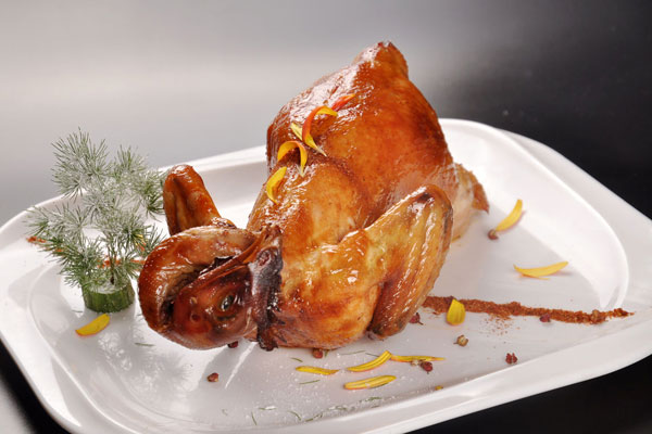 倾品加盟网香酥童子鸡加盟学员制作成品