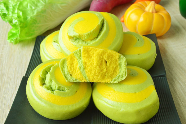 倾品蔬菜馒头加盟学员制作成品