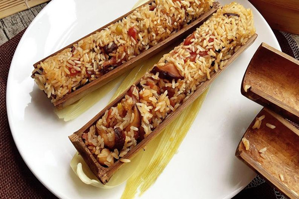 学竹筒饭技术制作成品